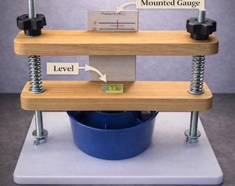 Precision Cheese Press: Pressure Control with Gauge and Level