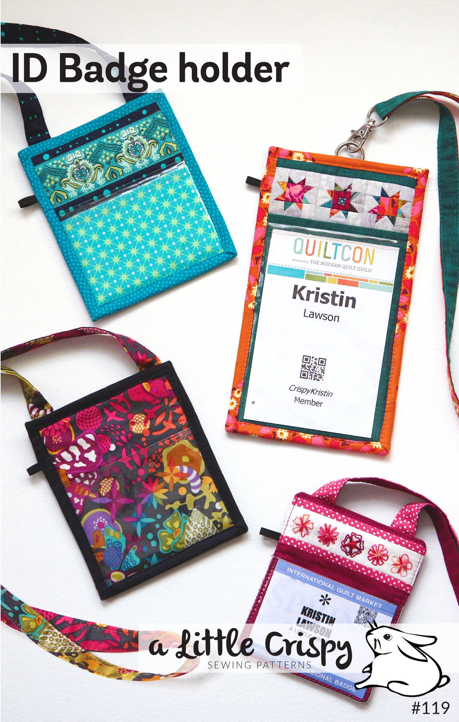 ID Badge holder patterninstant download PDF Etsy