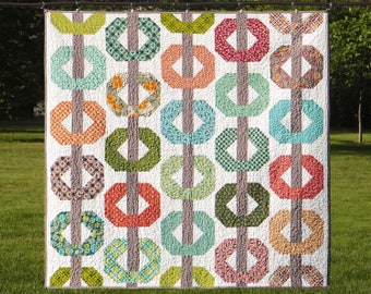 Ring toss quilt pattern--instant download PDF