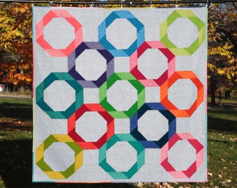 Hula hoop quilt pattern--instant download PDF