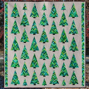 The Big Woods Christmas tree quilt pattern--instant download PDF
