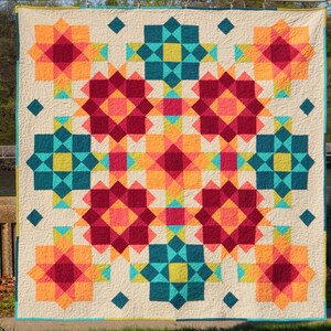 Anemone quilt pattern--instant download PDF