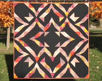 Tiger lily quilt pattern--instant download PDF