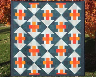 Two way quilt pattern--instant download PDF