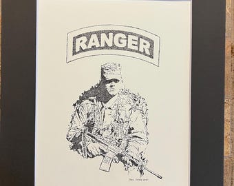 US Army Ranger Patrouille mit Ranger Tab (V2)