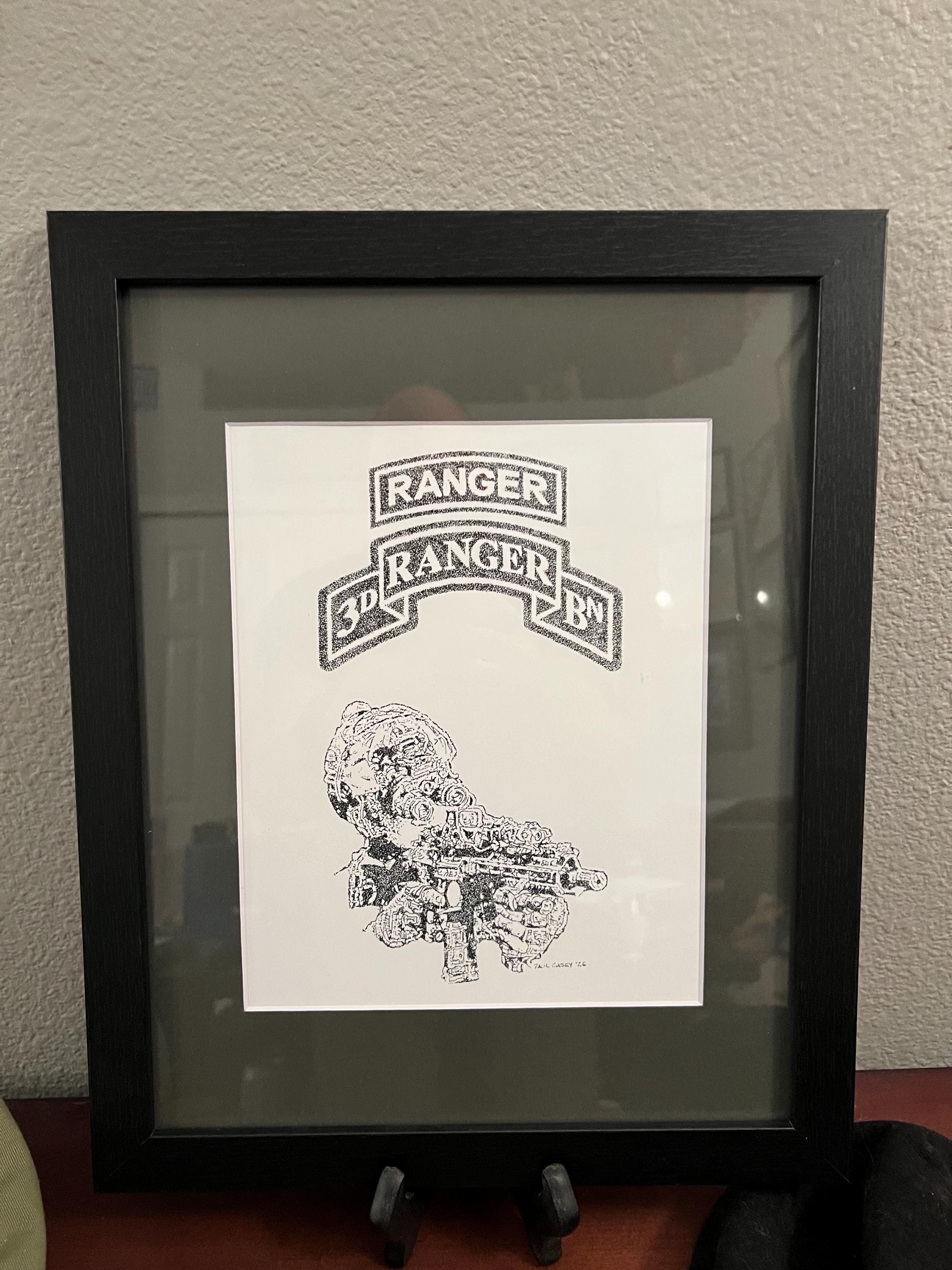 US Army Ranger With 3rd Ranger Battalion Scroll and Ranger Tab - Etsy