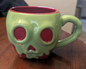 Disney Princess Snow White Evil Queen Poison Apple Sculpted Ceramic Mug 20oz