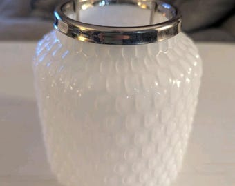 Textured Glass Tea Light Holder