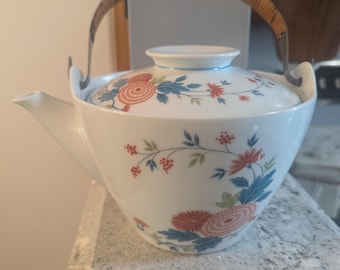 Noritake Ming Garden Teapot With Bamboo Handle