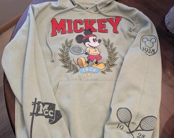 Disney Mickey Mouse & Co Crew Neck Long Sleeve Graphic Hoodie  Green  S