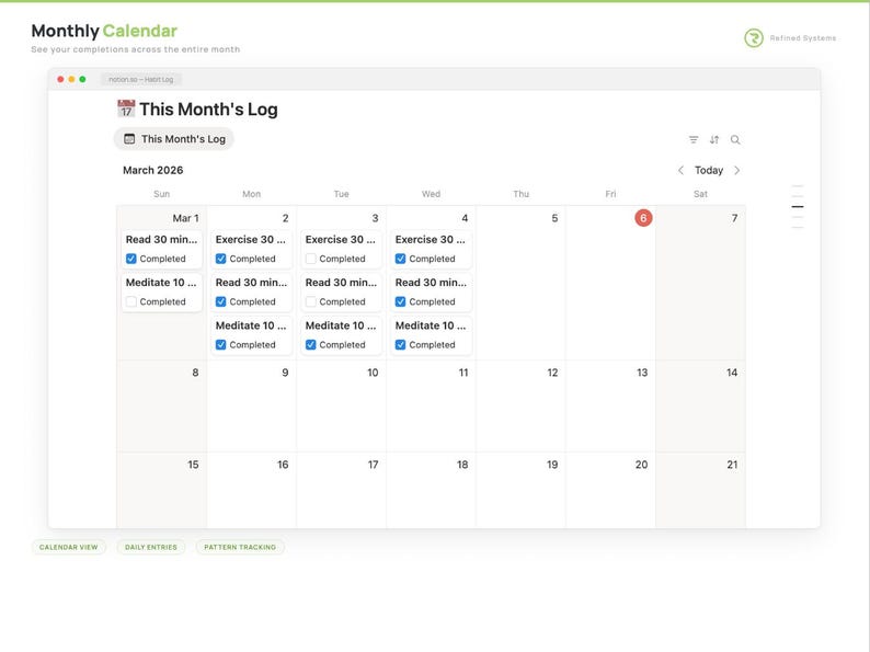 Habit Tracker for Notion | Streak Counter Template | Daily Routine ...