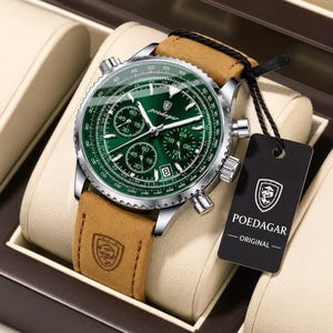 POEDAGAR メンズ 自動巻き 腕時計 スケルトン シルバー ゴールド 
