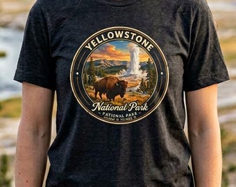 Yellowstone National Park Graphic Tee | Hiking Adventure Shirt