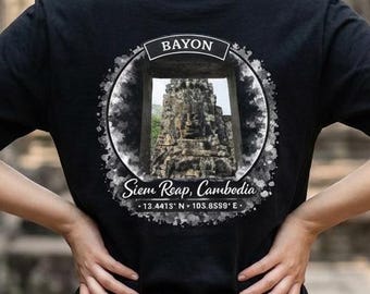 Angkor Wat Temple Tee | Bayon Cambodia Temple Illustration