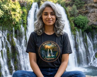 Burney Falls Vintage Waterfall Tee | California Waterfall T Shirt