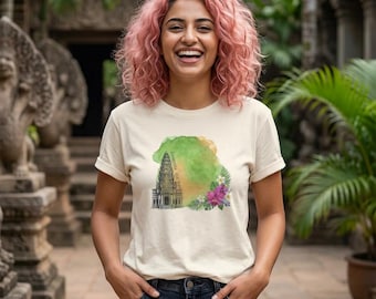 Angkor Wat minimalist Watercolor Tee | Cambodia Temple T shirt | Ancient Shirt