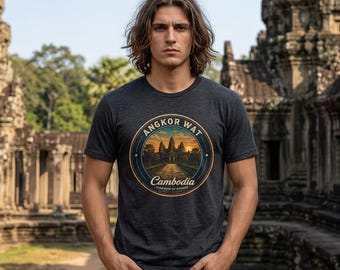 Angkor Wat Vintage Temple Tee | Cambodia Ancient Temple T-Shirt
