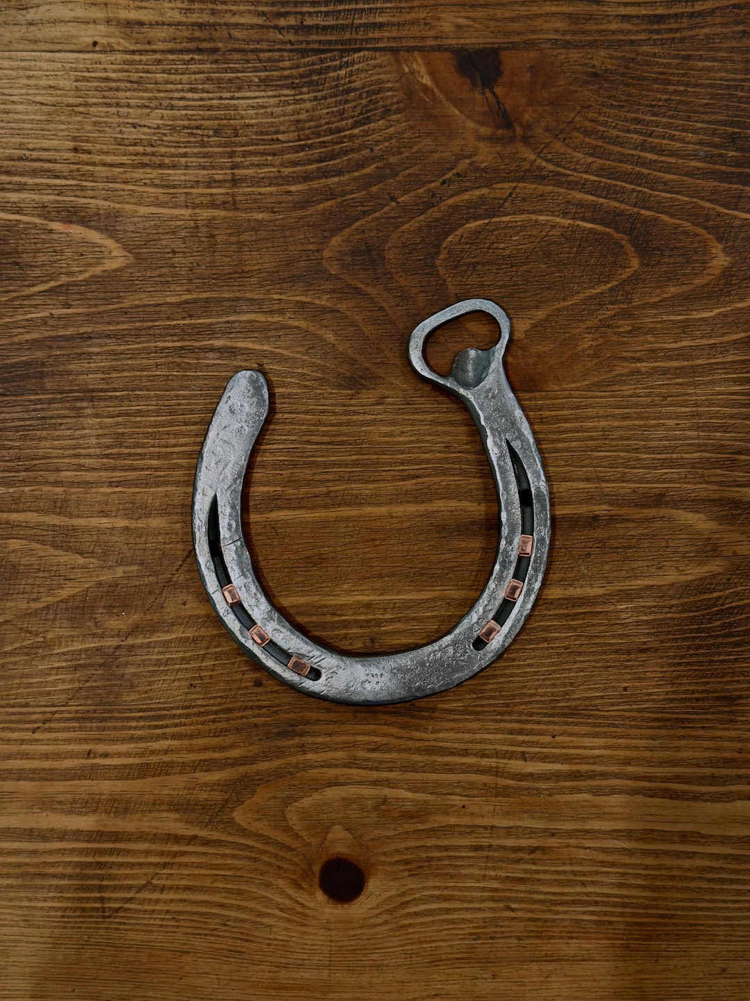 Hand-forged Horseshoe Bottle Opener