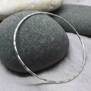 Sterling Silver Bangle Handmade Solid 925 Sterling Silver Stacking Bangles Bracelet image 2