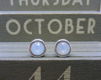 Pendientes de plata con piedra natal: varios colores, plata de ley maciza 925, cristales de Swarovski y meses del año