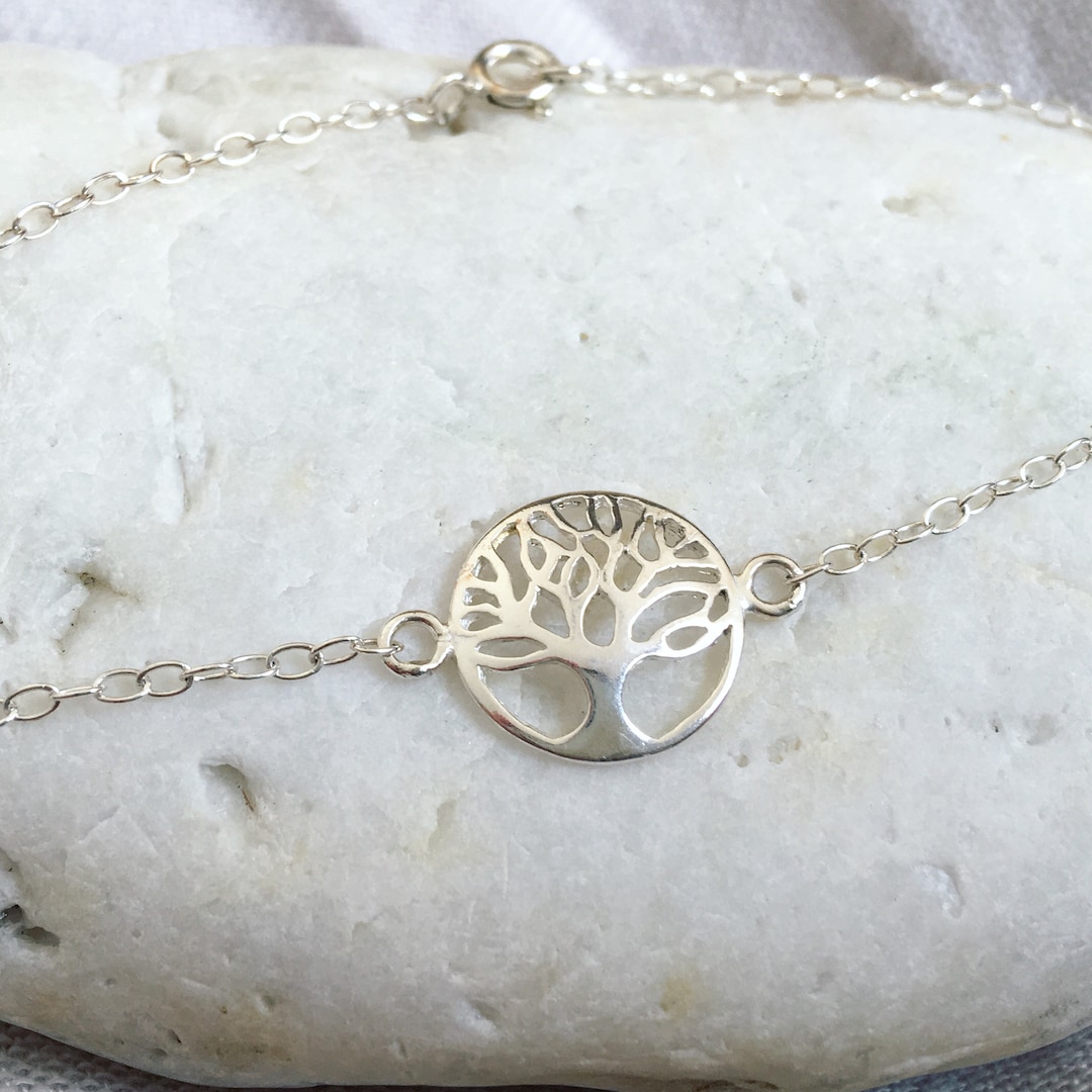 Silver Tree of Life Bracelet - Sterling Silver 925 Tree Chain Bracelet ...