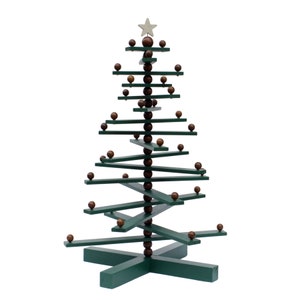 Wood Christmas tree, beaded 2ft