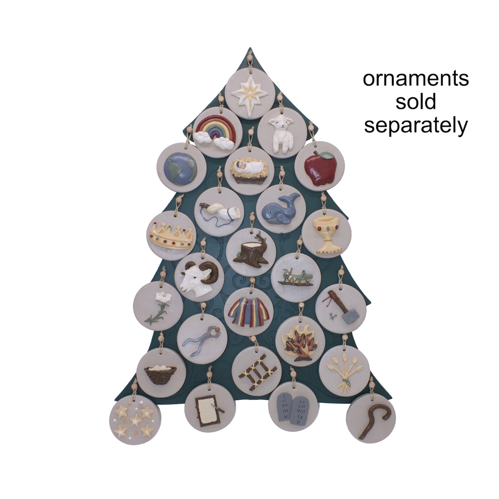 Christmas Tree Wall Display for 25 Ornaments Etsy