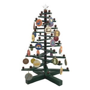 Jesse Tree Ornament Combo Set with 2ft wood Christmas Tree and Advent book