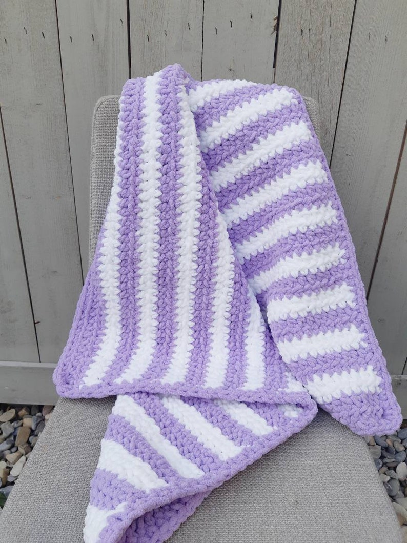 Baby Girl Purple Blanket Crochet Baby Girl Blanket Soft Baby Etsy