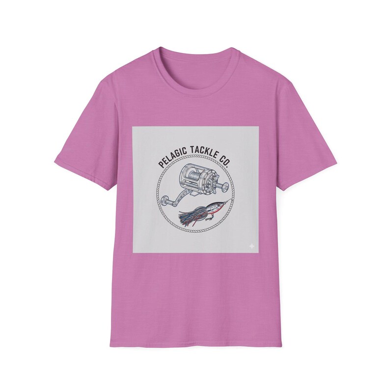 Camiseta unisex de algodón con diseño de carrete de pesca de Pelagic Tackle Co. imagen 8
