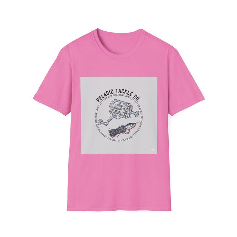 Camiseta unisex de algodón con diseño de carrete de pesca de Pelagic Tackle Co. imagen 9