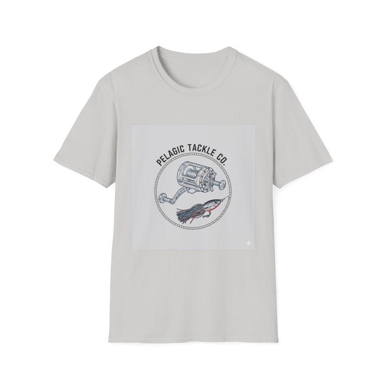 Camiseta unisex de algodón con diseño de carrete de pesca de Pelagic Tackle Co. imagen 2