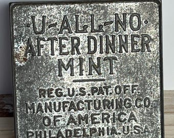 Puszka na miętówki U-All-No After Dinner | Pudełko kolekcjonerskie Philadelphia Advertising