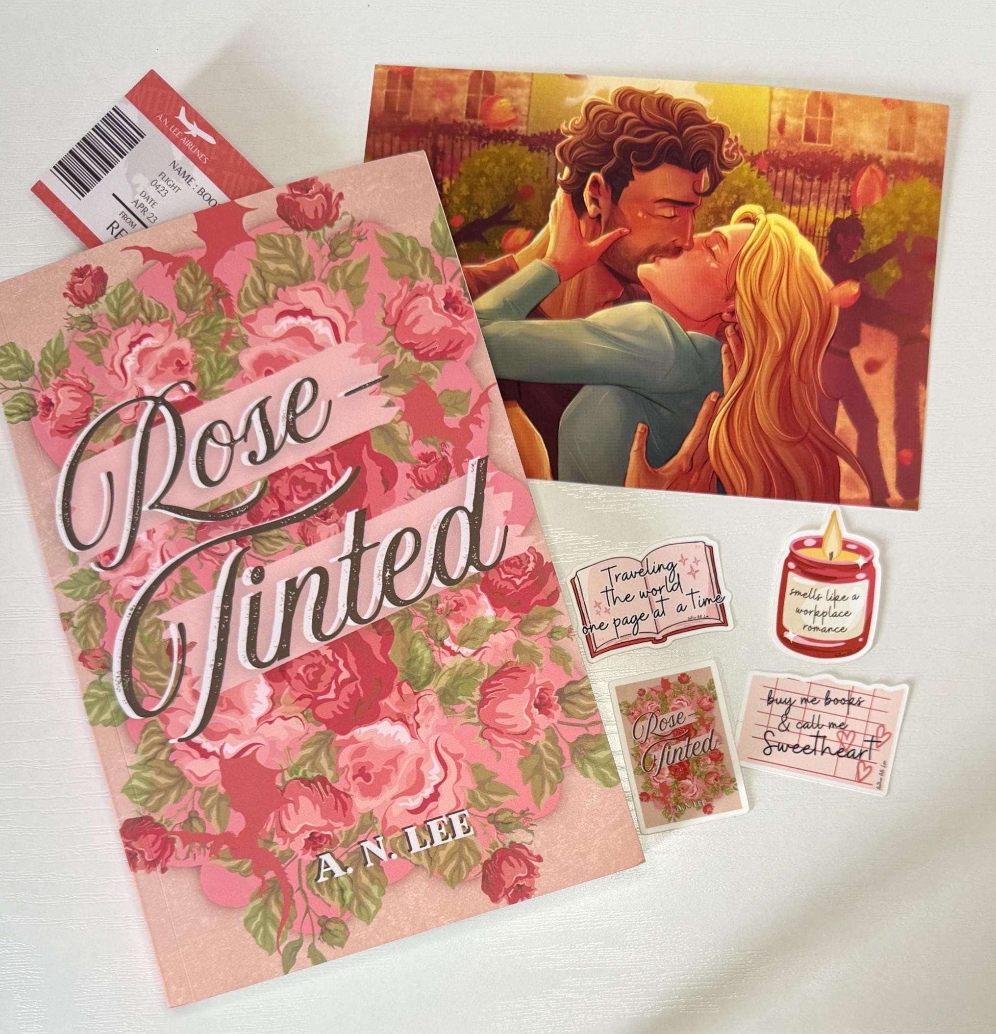 Rose-tinted by A.N. Lee - Signed Paperback Edition W/ Other