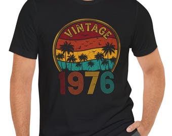 Vintage 1976 Shirt, Retro 50th Birthday Tshirt, Fiftieth Birthday Gift, 50th Birthday Shirt, Vintage 50th Birthday Shirt, 50th Birthday Gift