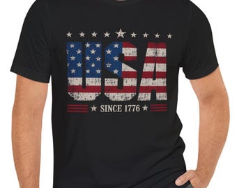 Distressed USA Since 1776 Shirt, Retro American Flag, Patriotic Shirt, 250th Anniversary, Freedom, Independence Day Shirt, 4th Of July Shirt
