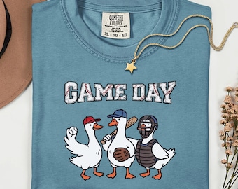 Baseball Game Day Shirt, Funny Silly Goose Tee, Baseball Goose Shirt, Game Day, Season, Baseball Fans