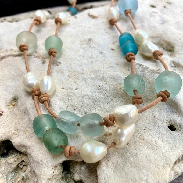 Sea Glass Pearl Etsy