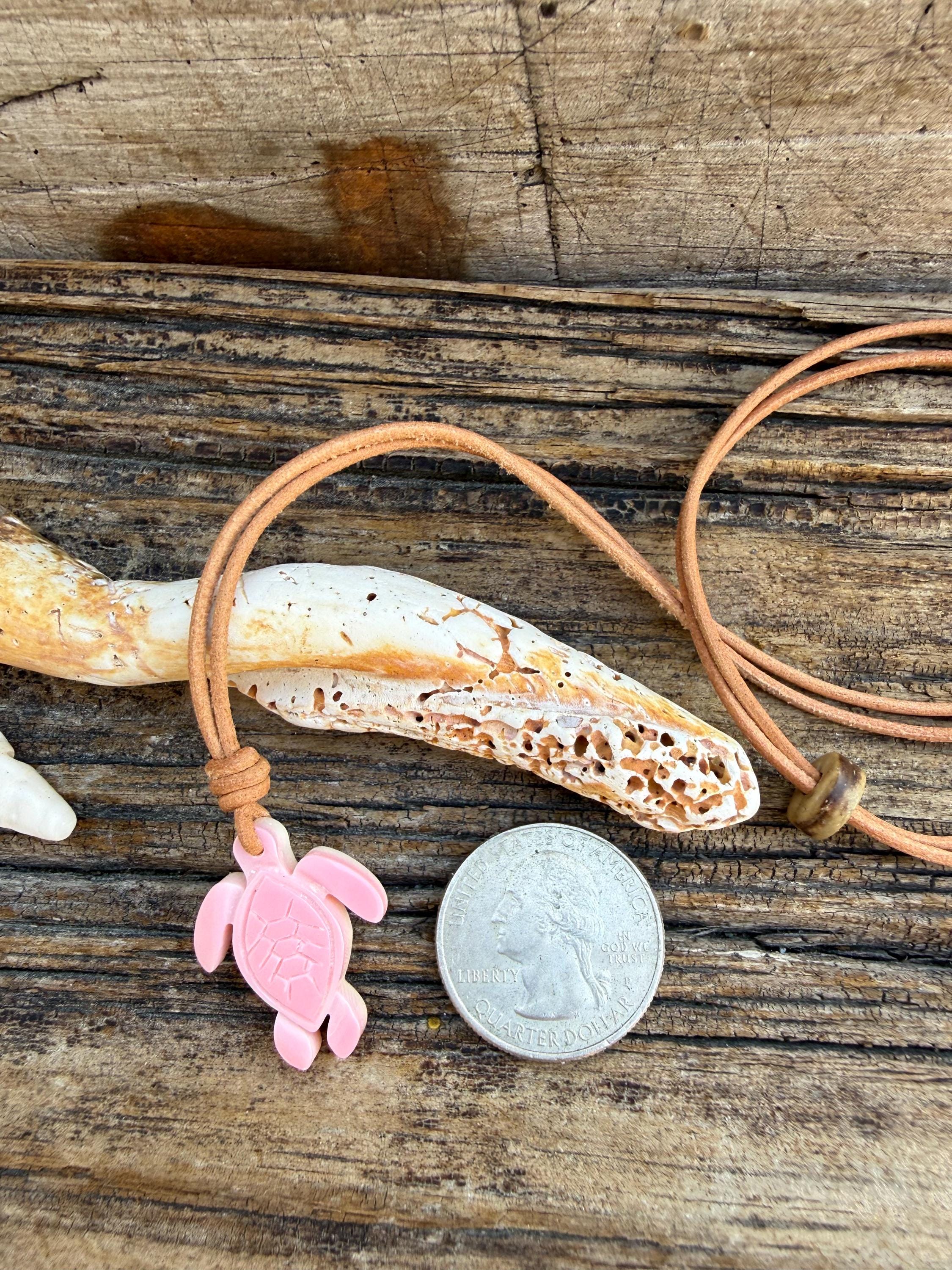Pink Conch Shell Turtle Pink Conch Shell Turtle Necklace - Etsy
