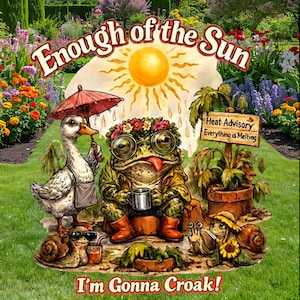 Sunbathing Going to Croak Frog Illustration Tank | Enough of the Sun Muscle Tank