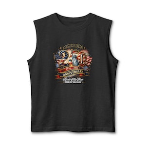 America 250th Anniversary Flag Tank Top | Patriotic Independence Day Tank Dark Grey Heather