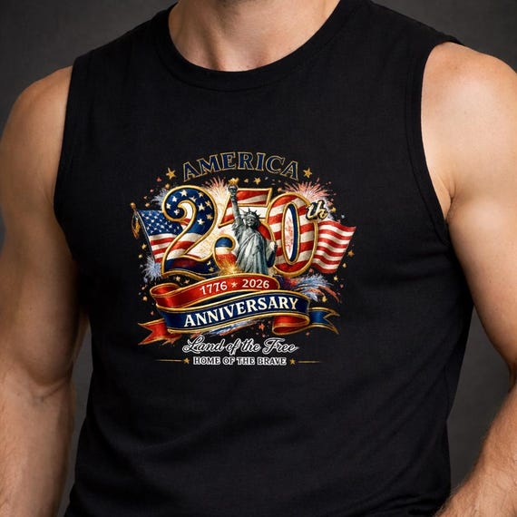 America 250th Anniversary Flag Tank Top | Patriotic Independence Day Tank