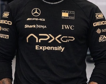 APXGP Racing Sweatshirt Black | F1 Motorsport Crewneck Pullover Unisex Streetwear Top
