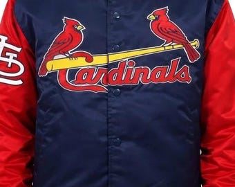 St Louis Cardinals Red Navy Varsity Bomber Jacket – Unisex Baseball Style