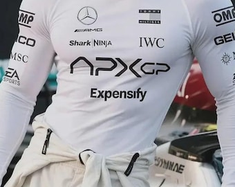 Koszulka wyścigowa APXGP Formuły 1, replika filmu Brad Pitt, prezent świąteczny dla fana motorsportu