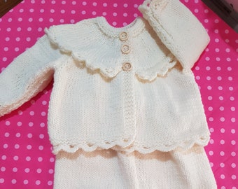 Baby knitted two piece Wool