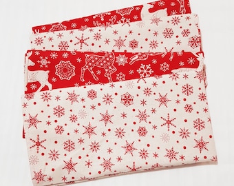 Christmas Napkins Handmade Pure 100% Cotton.