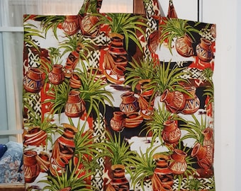 Shopping Bag Tote Handmade Cotton