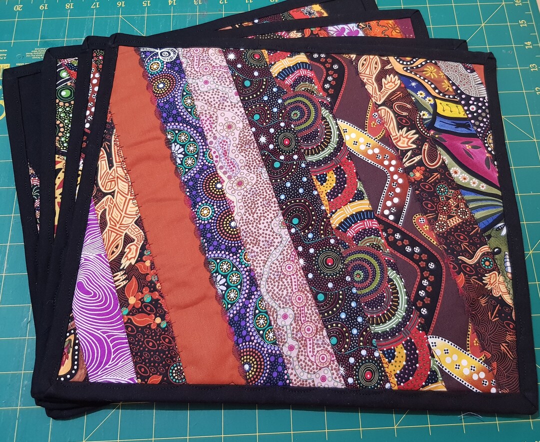 Quilted Aboriginal Place Mats Quilted Place Mats Australian Table Place