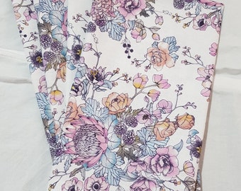 Floral Print Cotton Table Napkins - Set of 4